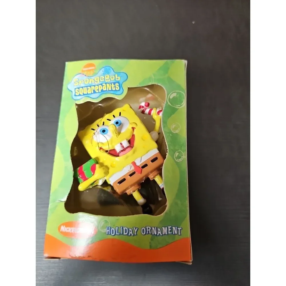 Vtg 2002 SPONGEBOB SQUAREPANTS Kurt S Adler Christmas Ornament Spongebob w/ List